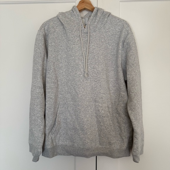 Skim Men's Fleece Lounge Classic Hoodie in Light Heather Grey - Picture 2 of 4